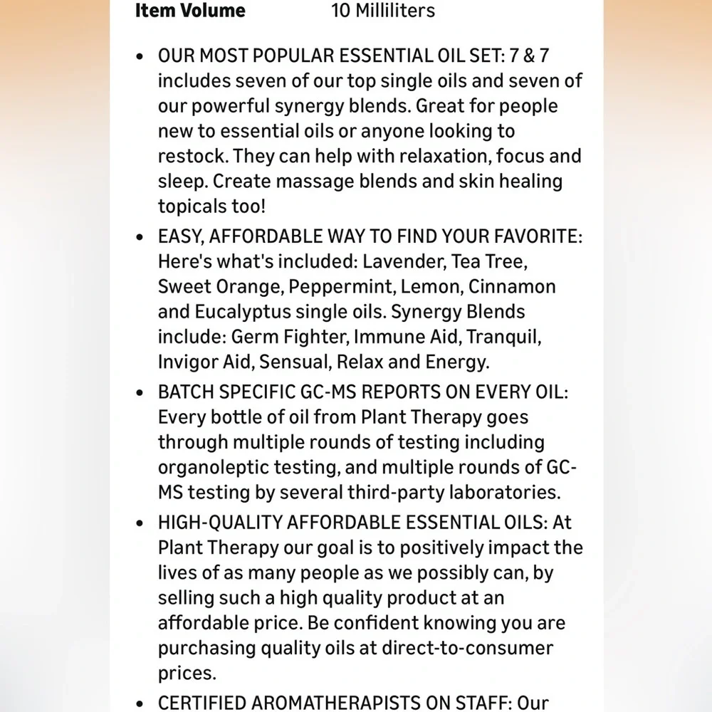 Plant Therapy NWT 7 & 7 Essential Oils Set (2 missing)